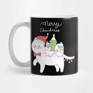 Cute Christmas Lights Cat Mug